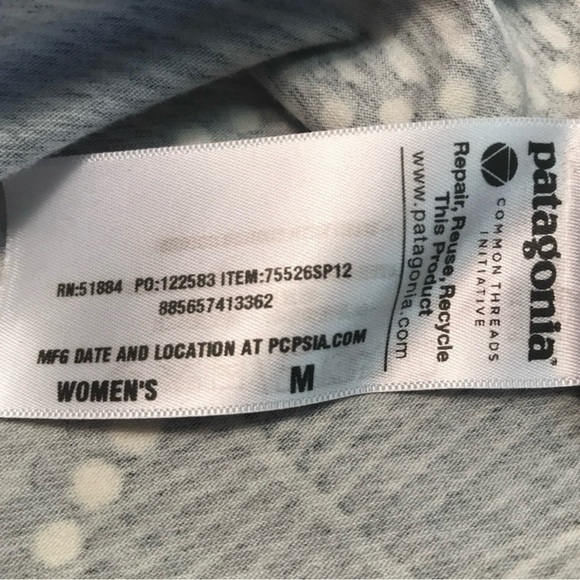 Patagonia Women’s Margot Leaf Print Organic Cotton Sleeveless Dress Size Medium - Picture 7 of 9